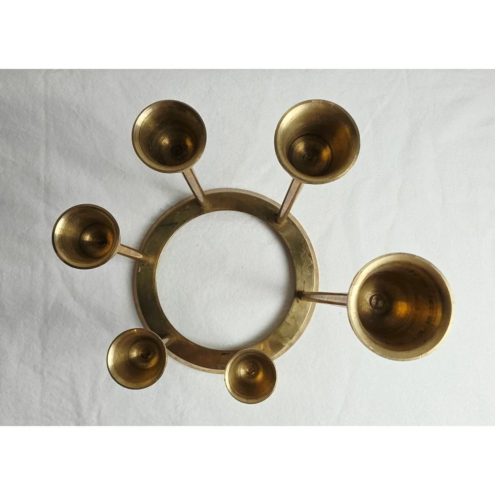 Beacon Hill Vintage Brass 6-Light Crescendo Taper Candle Holder
